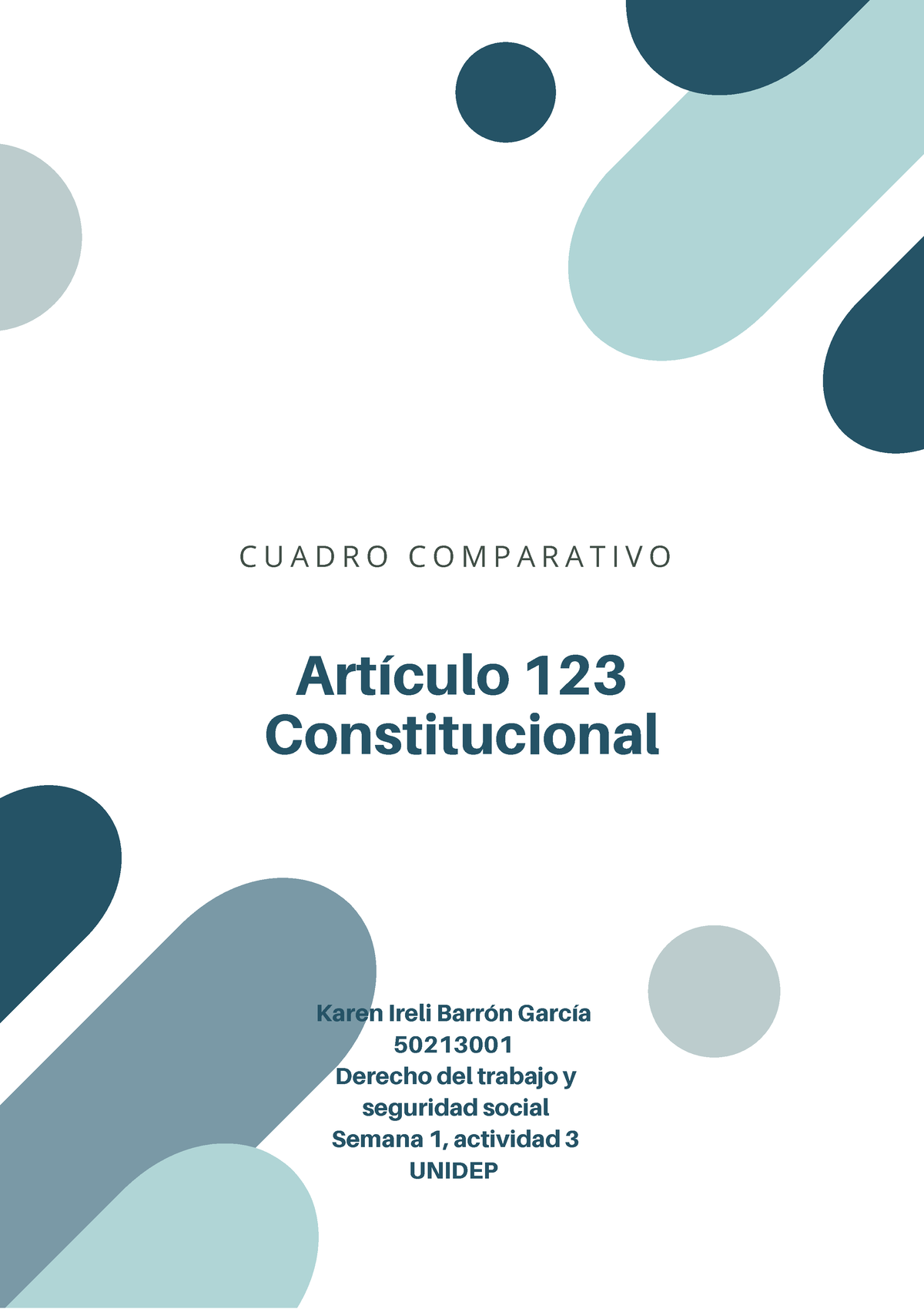 Artículo 123 Constitucional, Apartado A Y B. Cuadro Comparativo - C U A ...