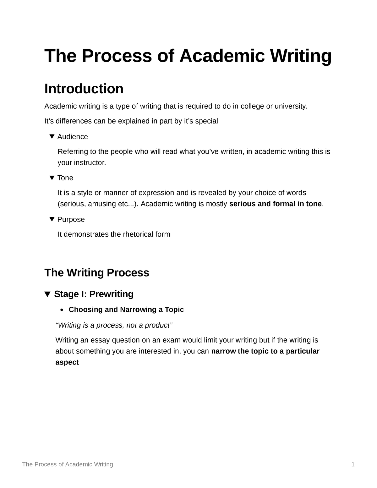 Examples Of Academic Writing Topics