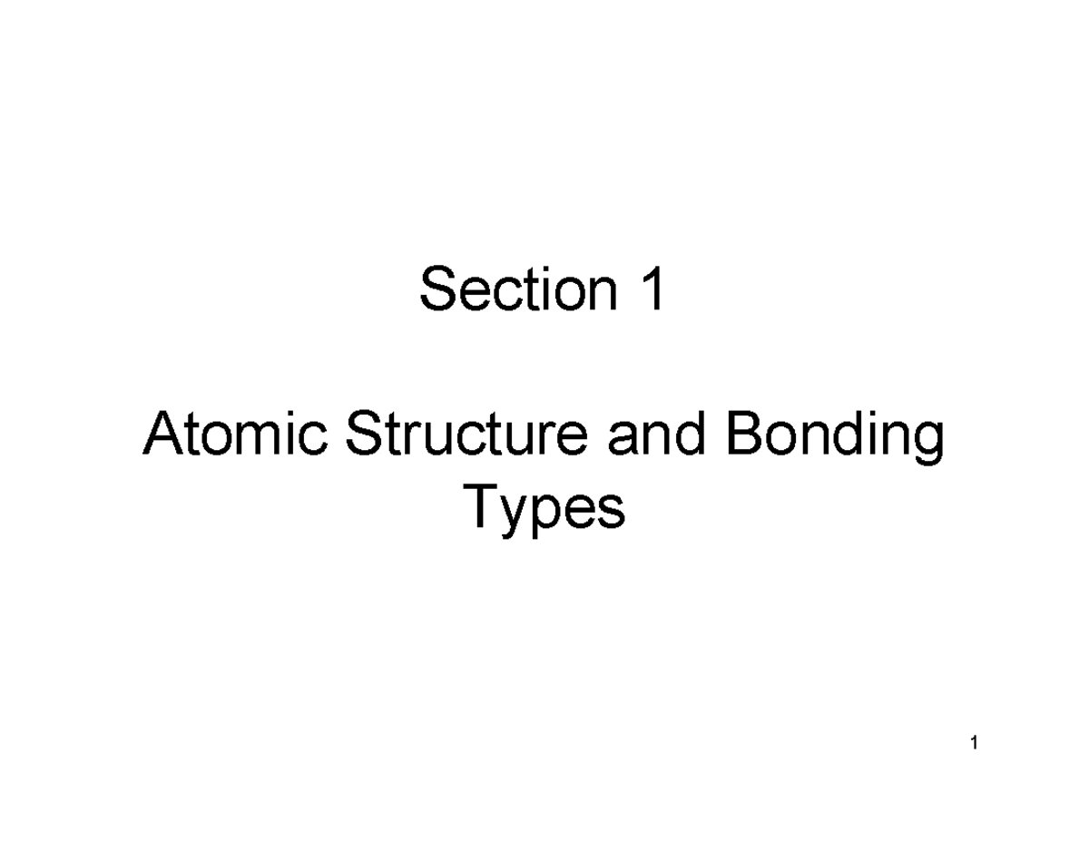 Atomic Structure And Bonding Review Answer Key