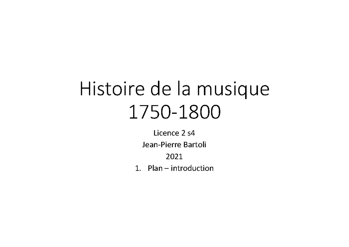 Histoire musique 18e vie musicale 2 Histoire de la musique 1750