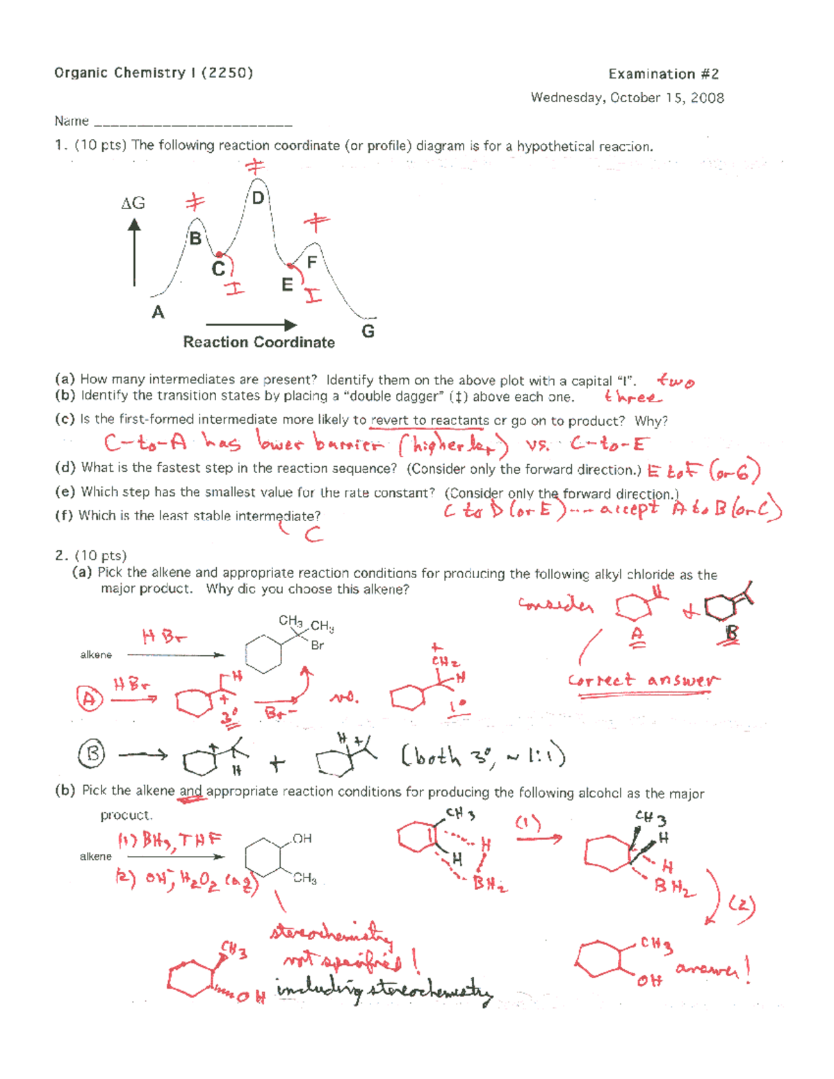 Ex208a - back exam for studying - CHEM 2250 - Studocu