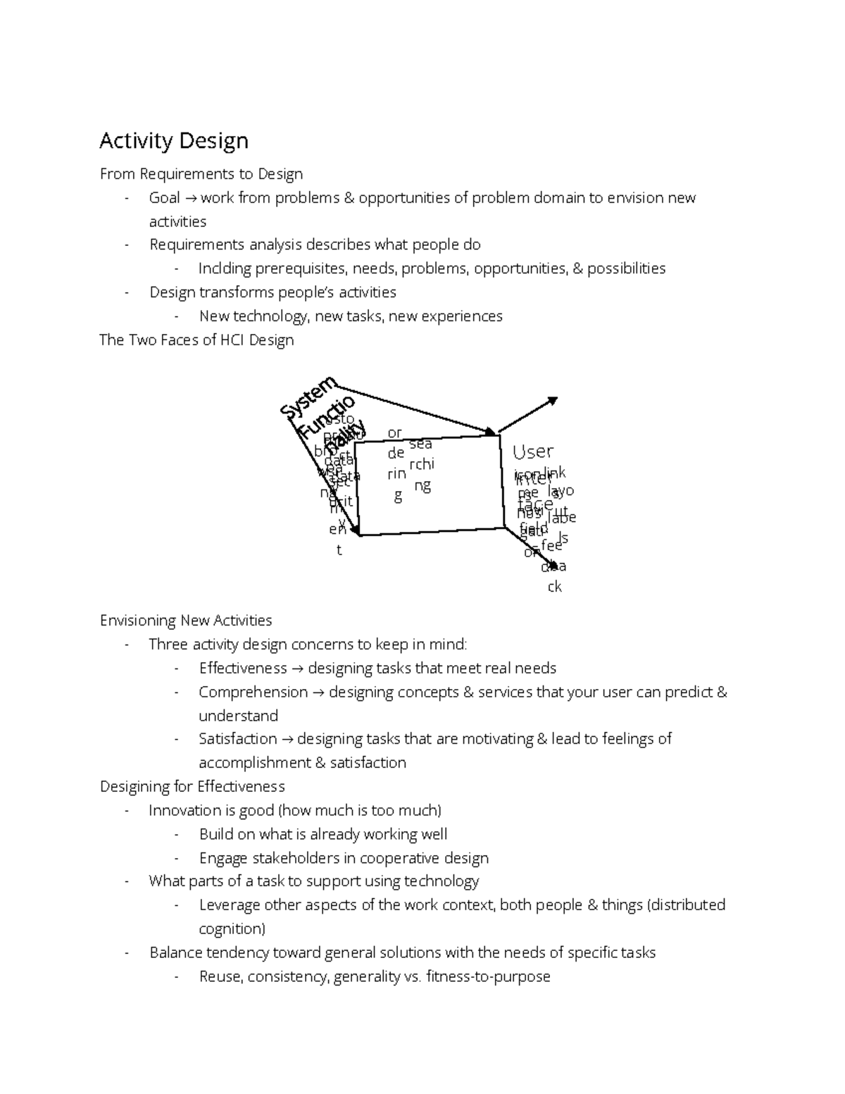 Activity Design - Activity Design From Requirements to Design - Goal → ...