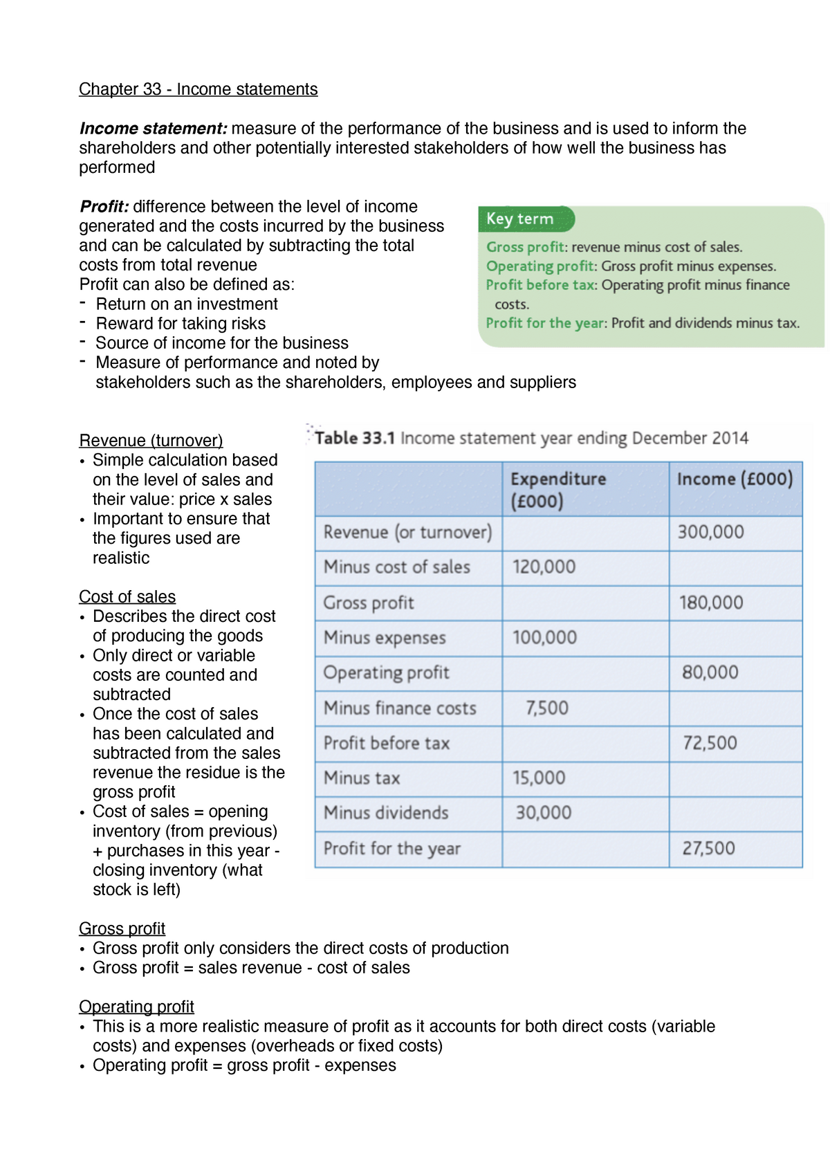 What Does The Income Statement Measure