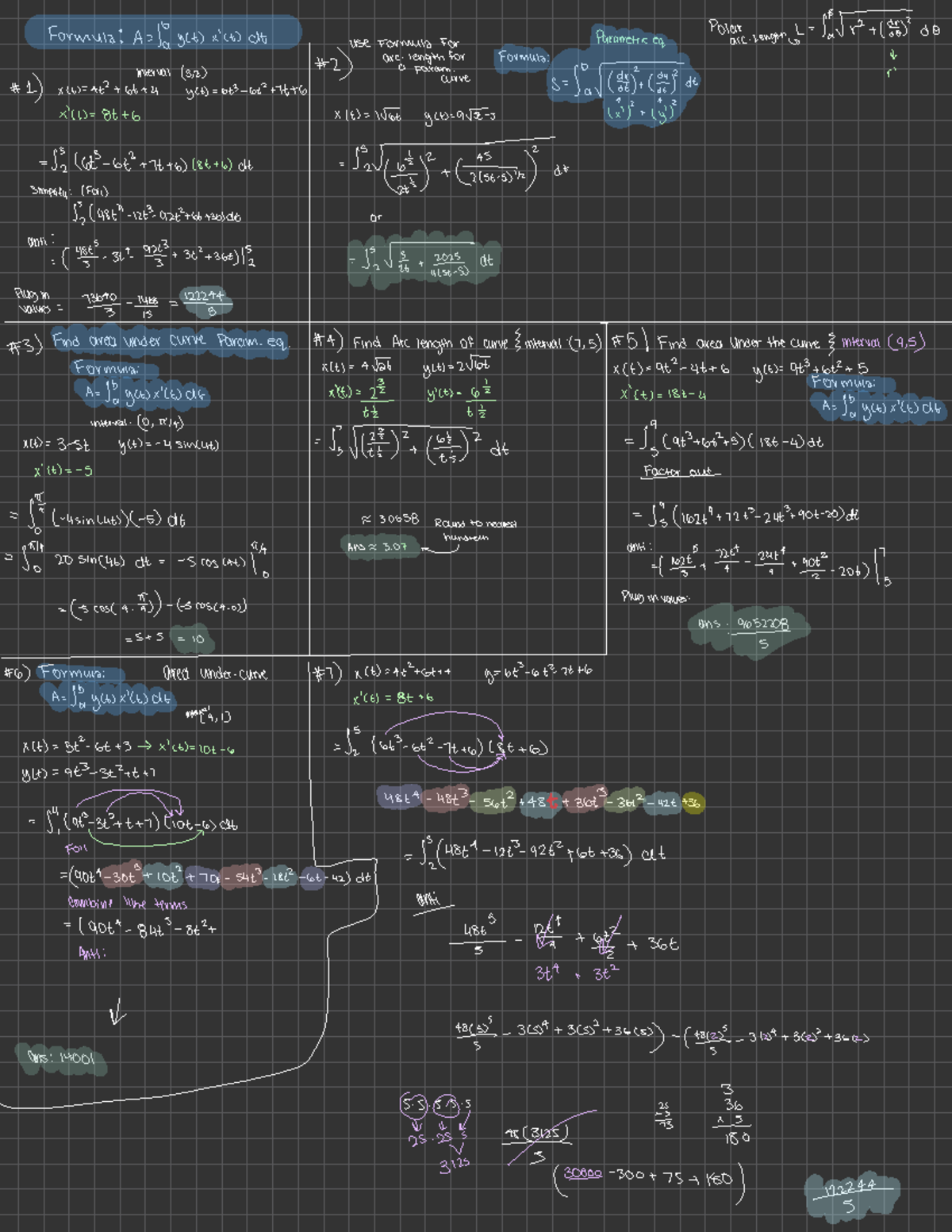 Integrals Involving Parametric - Polar 2 - 1)