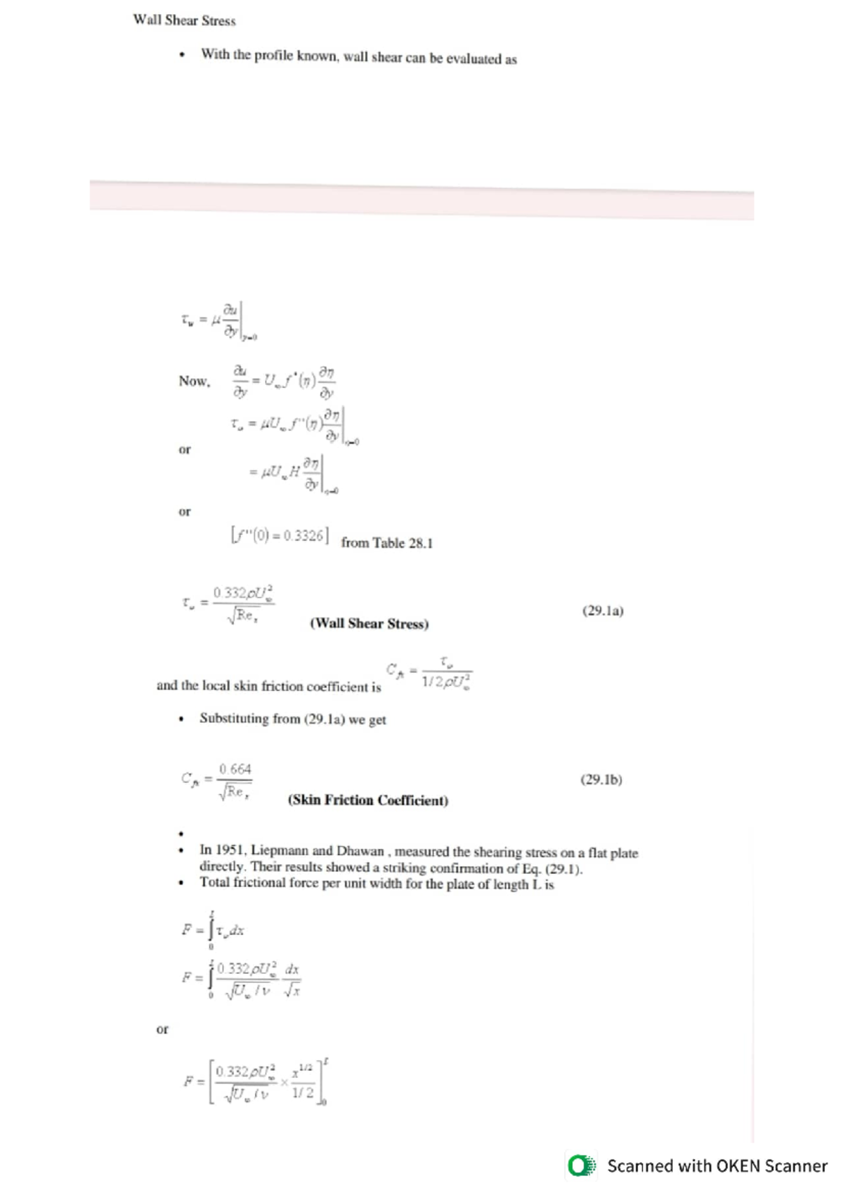 Fluid Mechanics - Wall Shear Stress, Displacement and Momentum ...