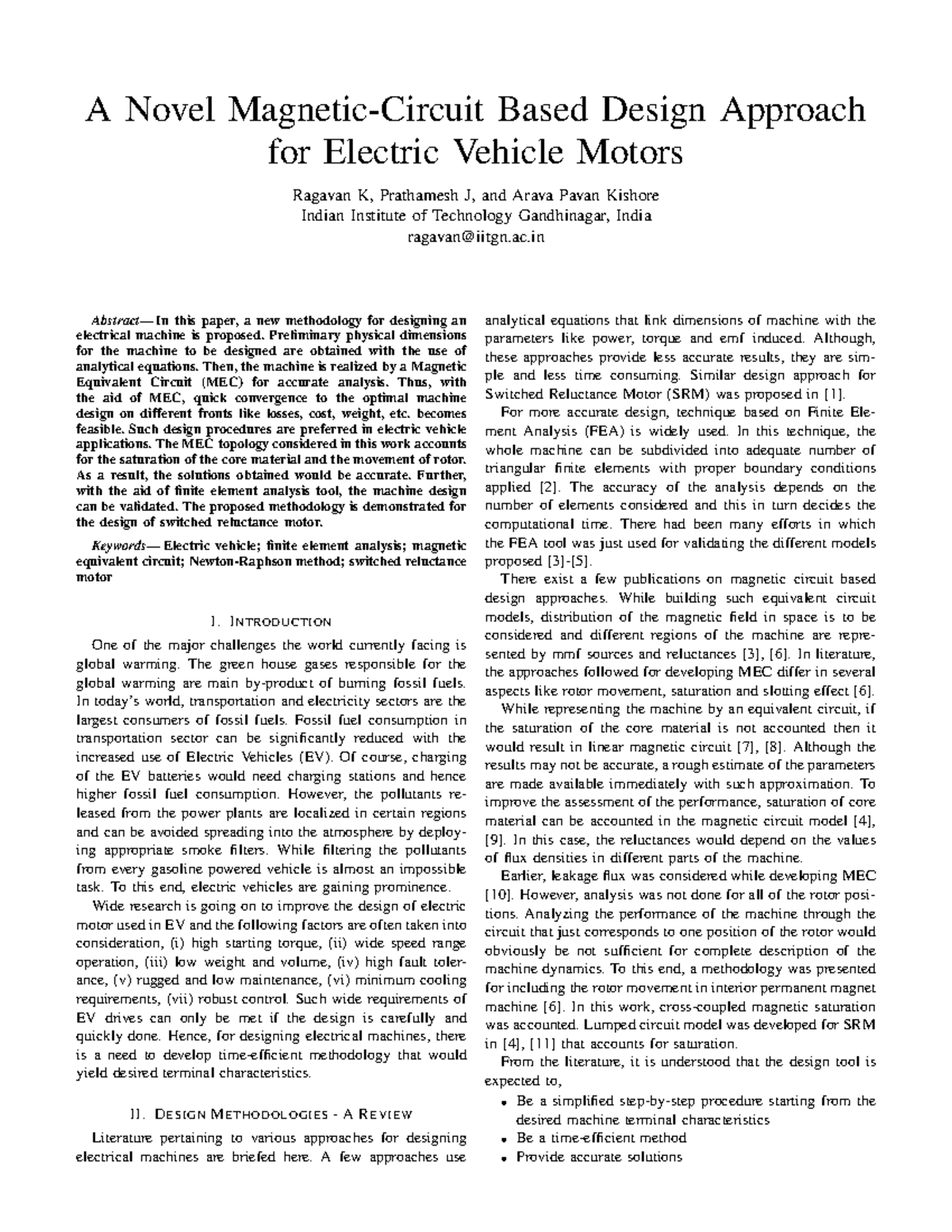 A Novel Magnetic-Circuit Based Design Approach for Electric Vehicle ...