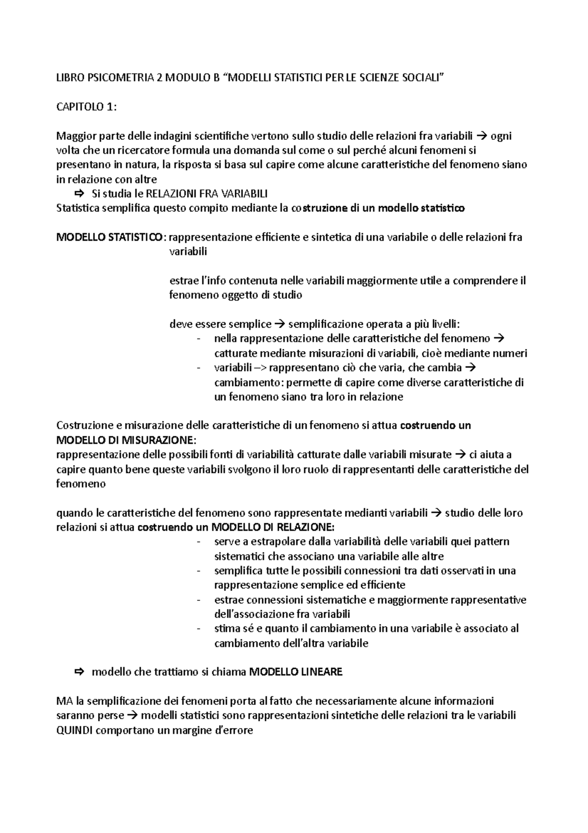 Libro Psicometria 2 Modulo B - LIBRO PSICOMETRIA 2 MODULO B “MODELLI ...