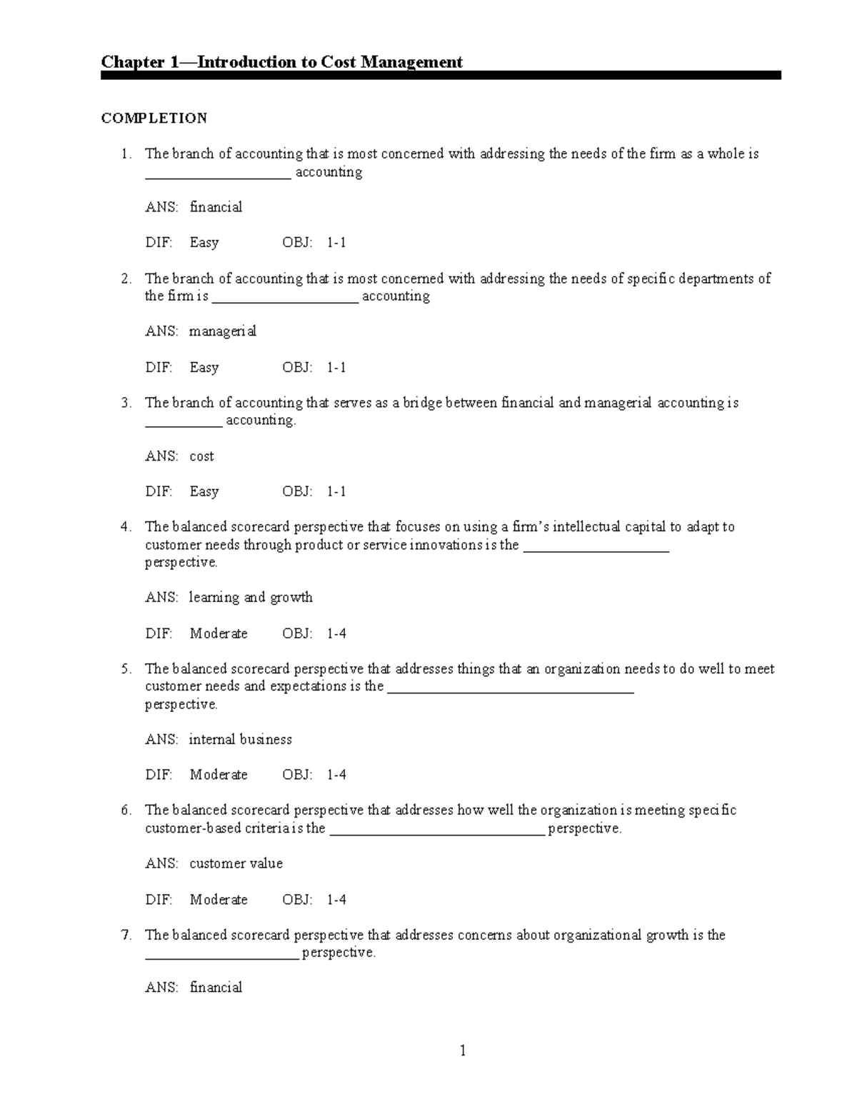 Chapter 1 Intor - for review - Chapter 1—Introduction to Cost ...