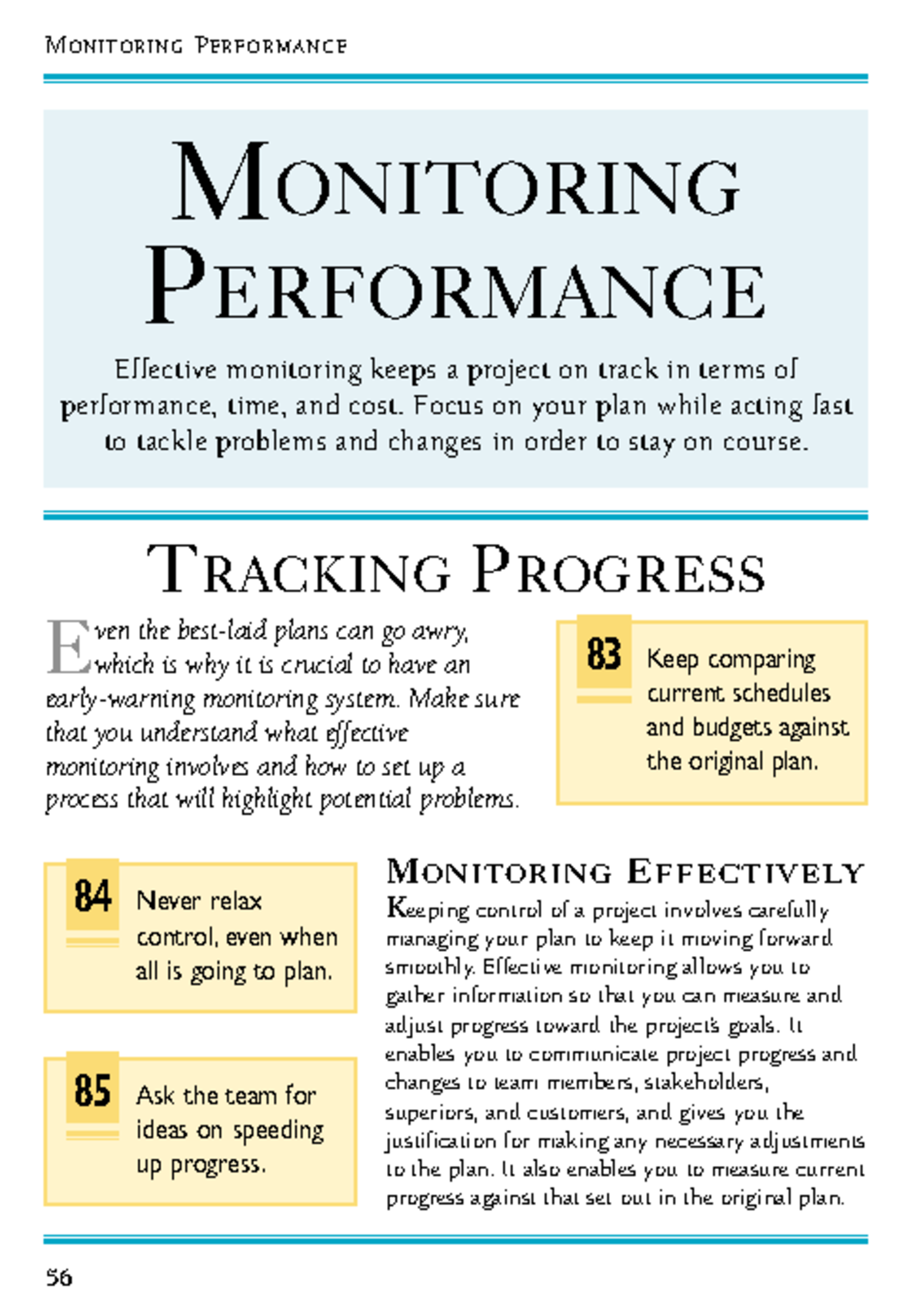 Chapter 4 - Monitoring Performance - M ONITORING P ERFORMANCE ...