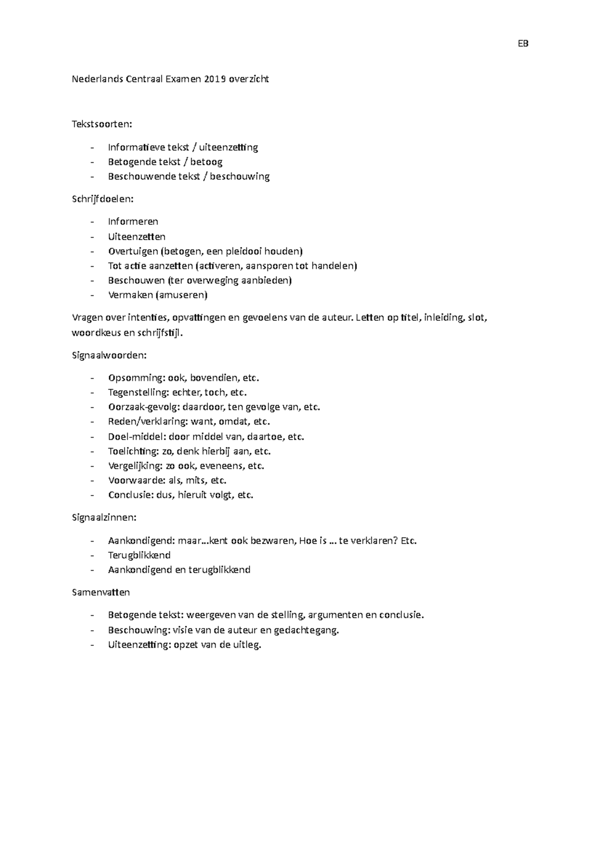 Nederlands Centraal Examen Overzicht - Nederlands Centraal Examen 2019 ...