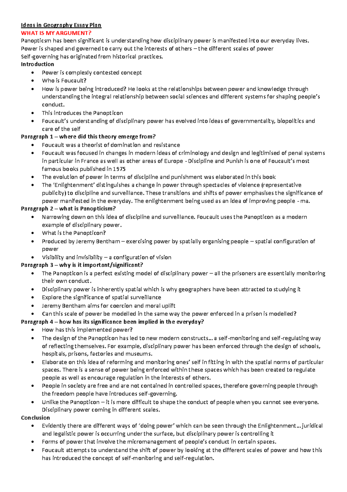 Formative essay plan Ideas in Geography Essay Plan WHAT IS MY