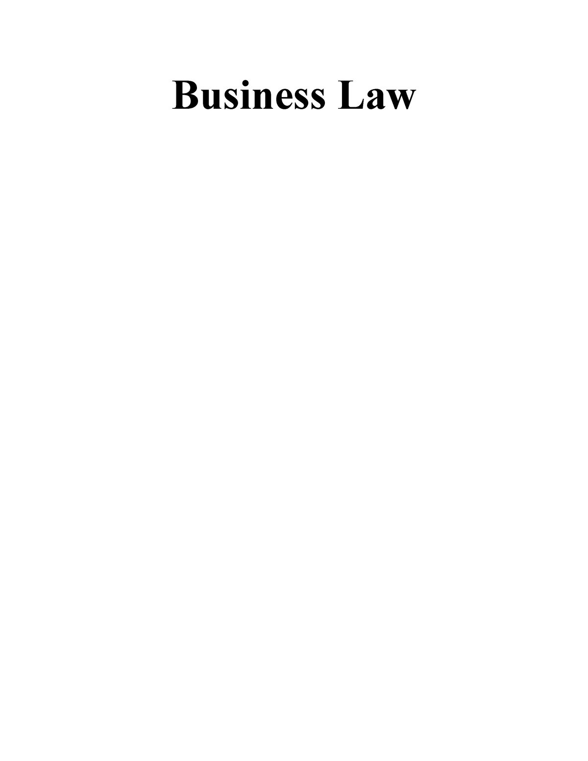 B27661 - Grade: A - Business Law Contents - Studocu