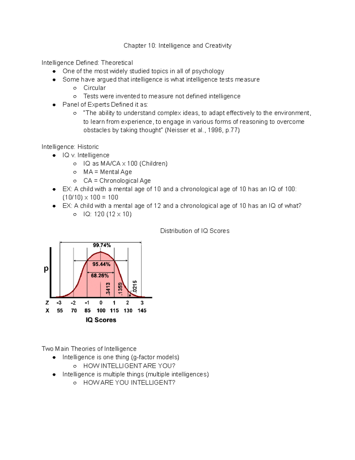 Gen Psych - Ch. 10 - Professor Feist - Chapter 10: Intelligence and ...