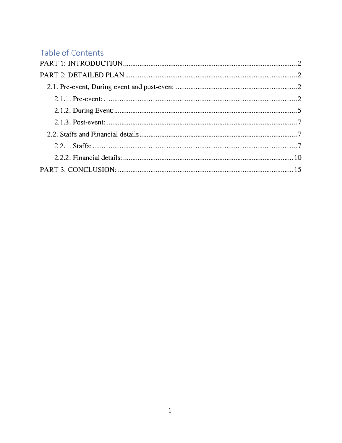 Introduction to Business 2 - Table of Contents PART 1: INTRODUCTION ...