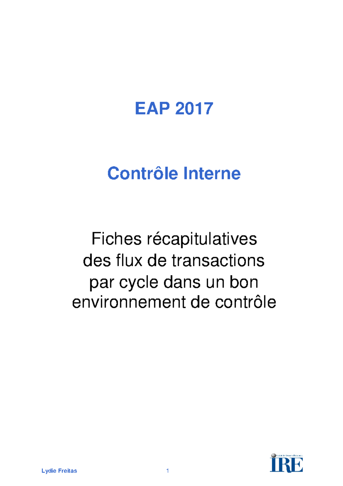 Fiches recap par cycle - EAP 2017 Contrôle Interne Fiches ...