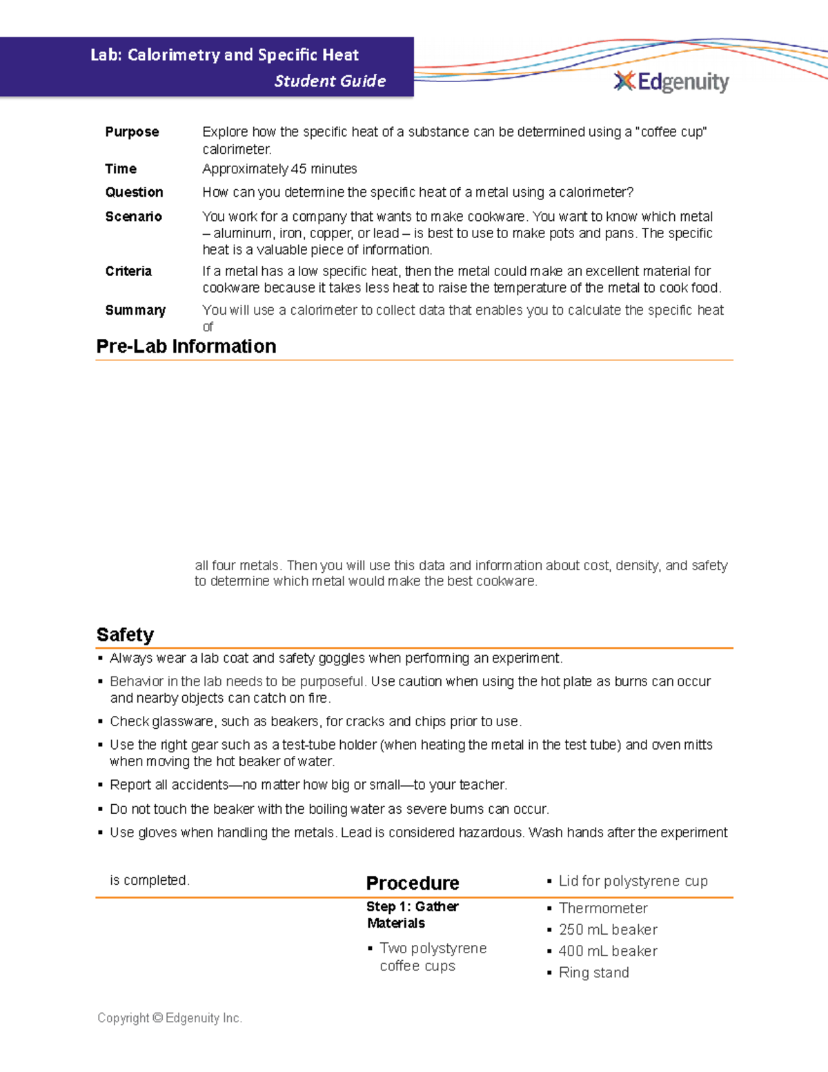 lab types of reactions assignment lab report edgenuity