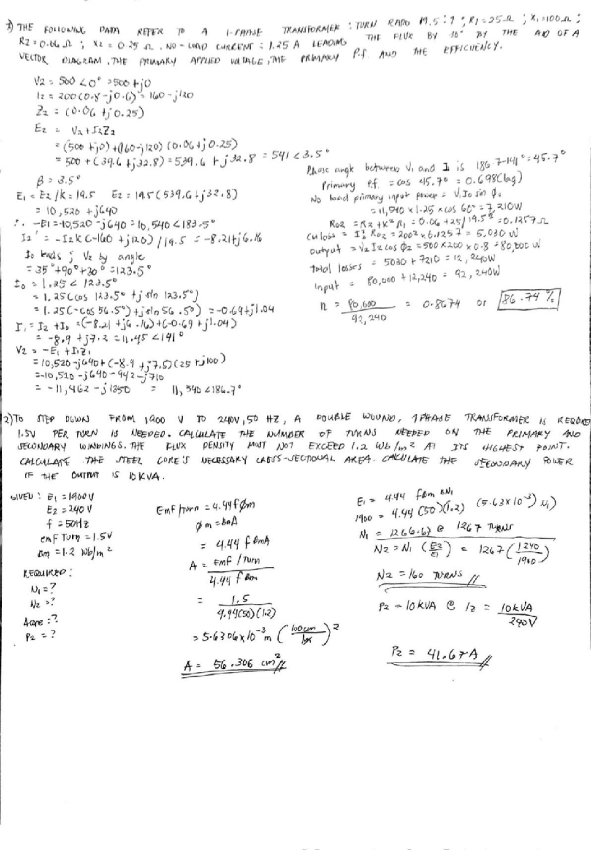 Electrical Apparatus and devices Assignment 2 - Electrical Engineering ...