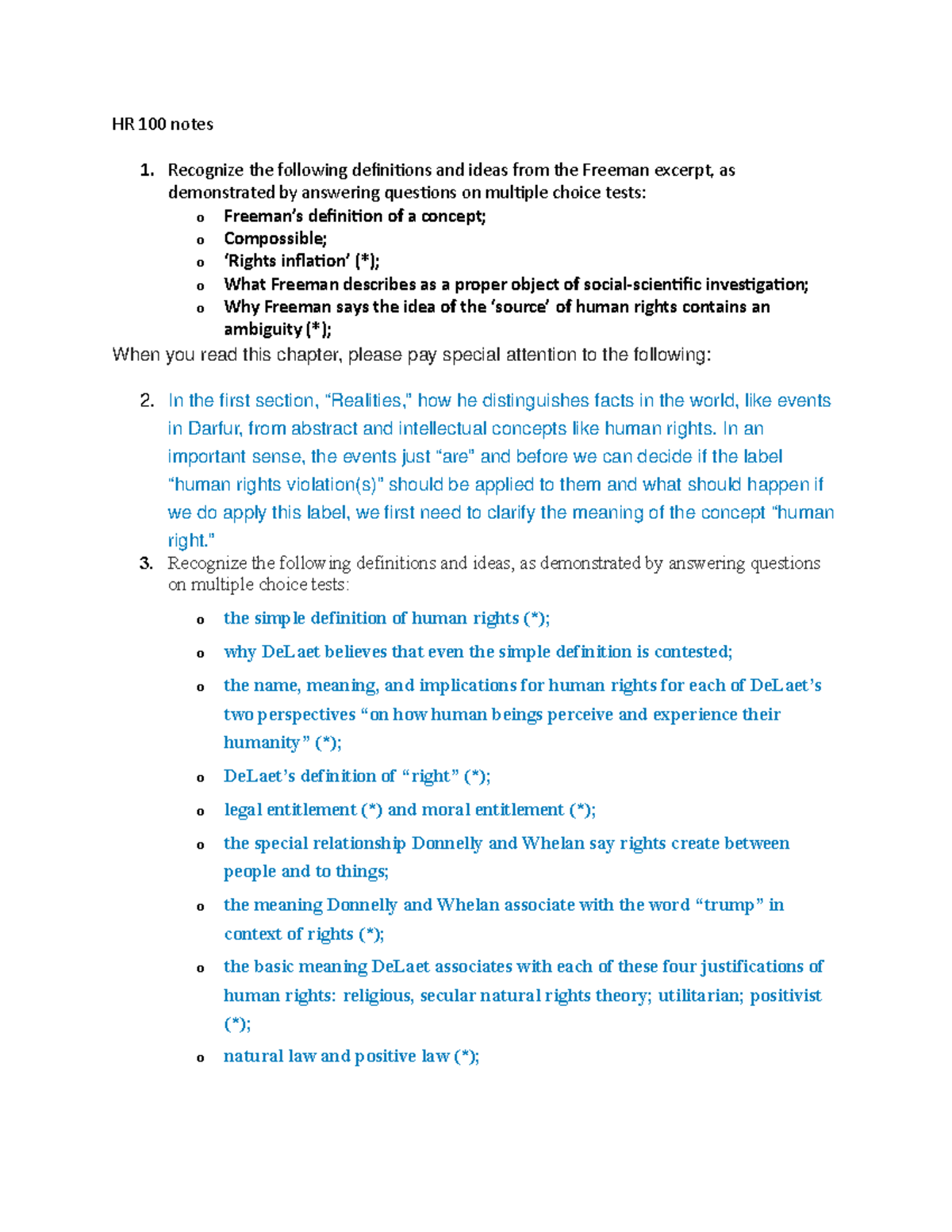 HR 100 notes - Hr 100 - HR 100 notes 1. Recognize the following ...