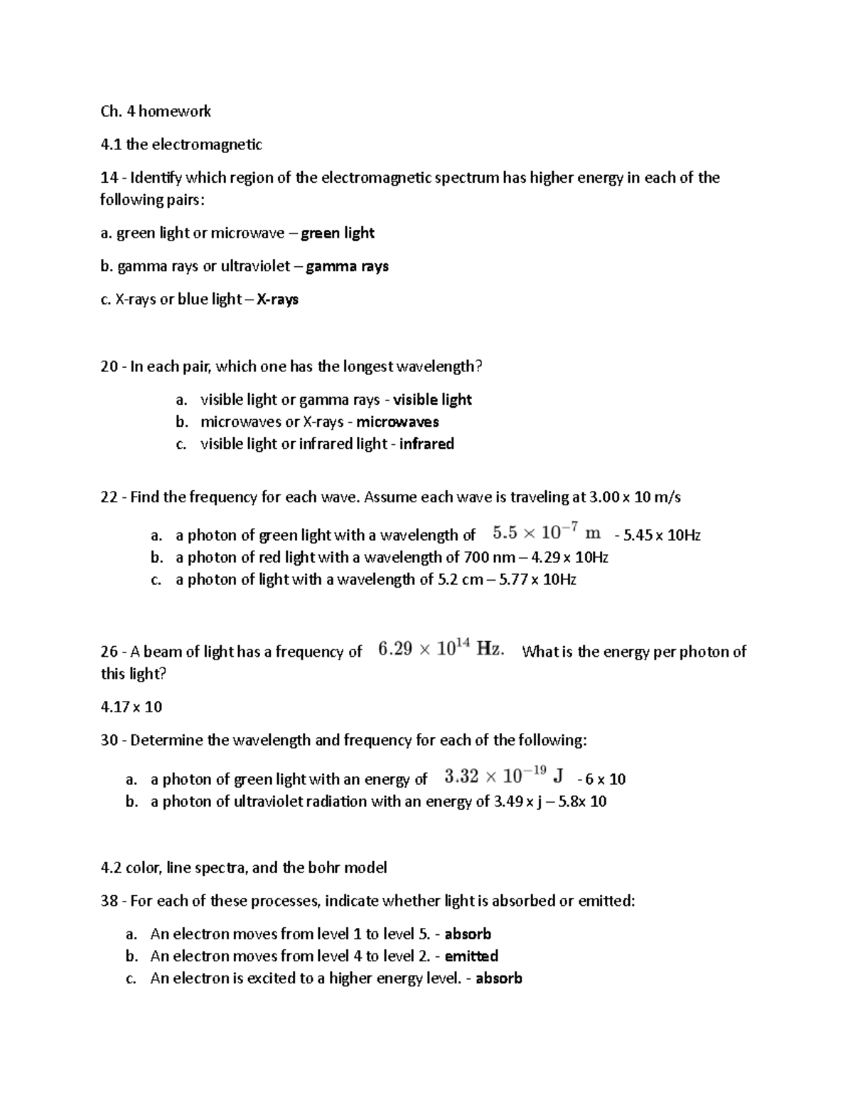 Ch. 4 Homework - Chapter 4 Assignment - Ch. 4 Homework 4 The ...