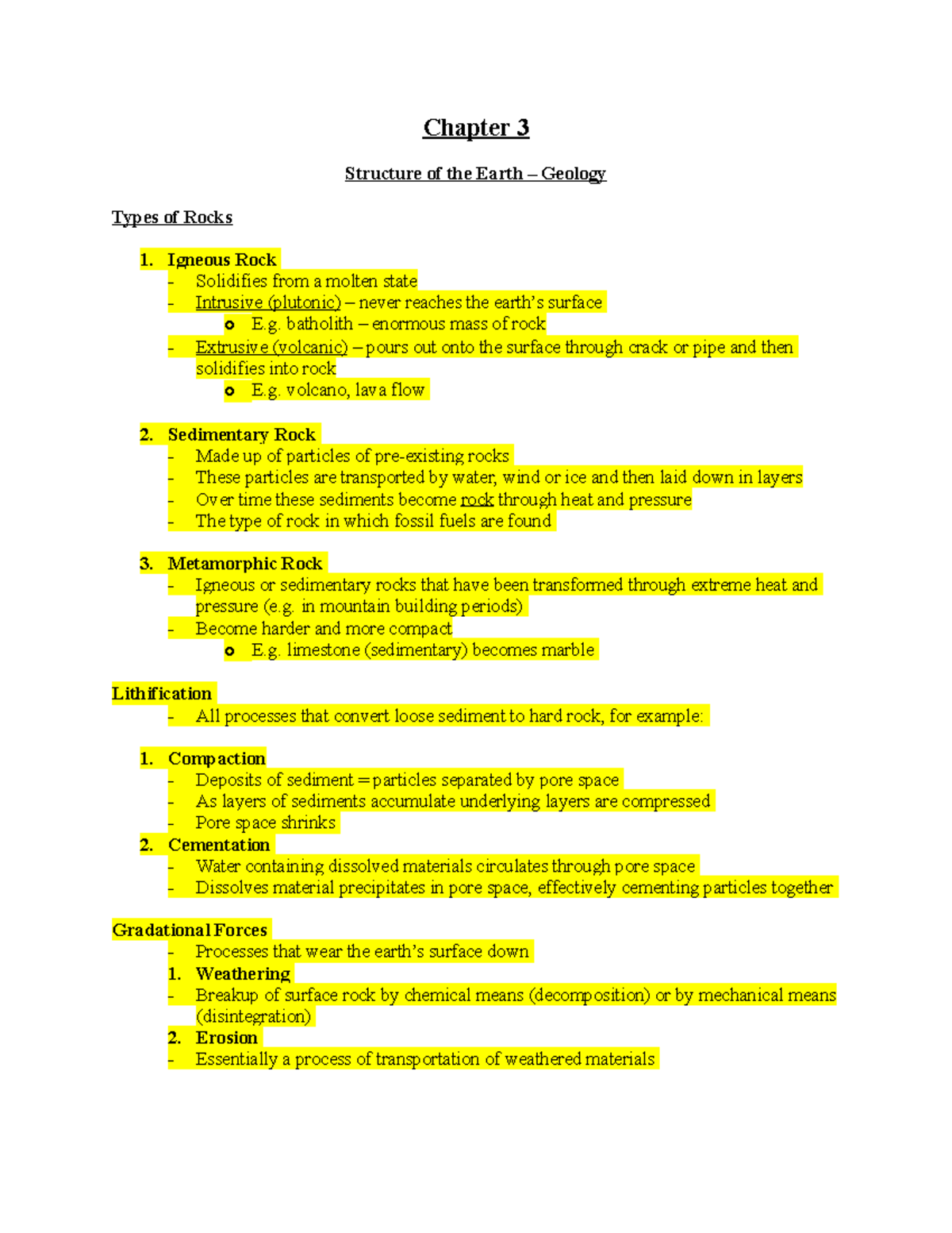 Geography Chapter 3 (Sturcture of the Earth) Chapter 3 Structure of