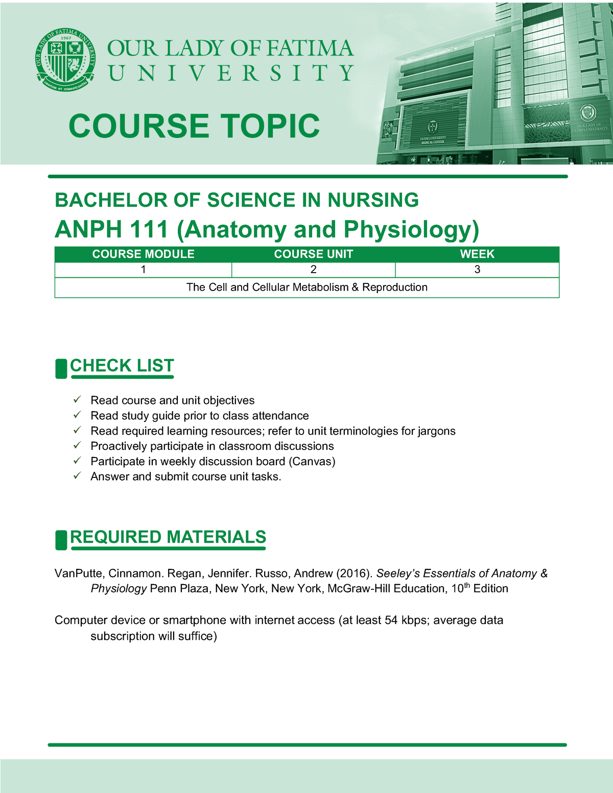 ANPH-M1-CU2 - Just My Notes - BACHELOR OF SCIENCE IN NURSING ANPH 111 ...