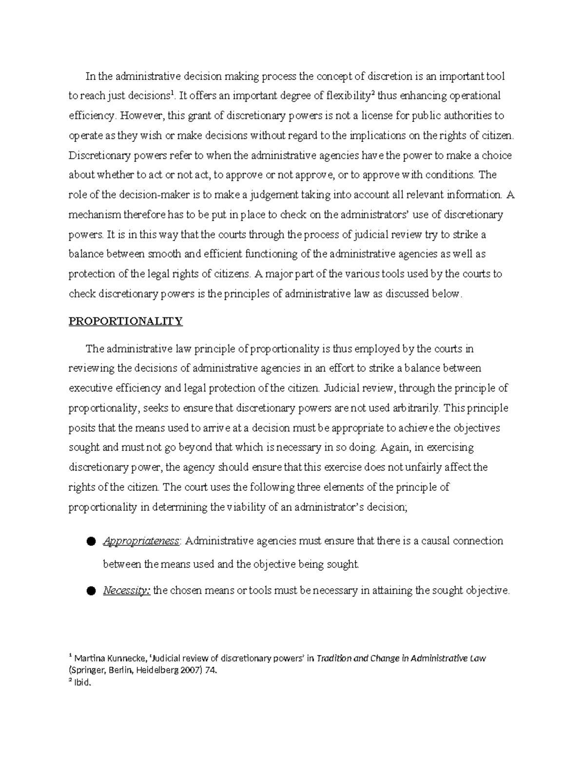 Principles in Admin law - In the administrative decision making process ...