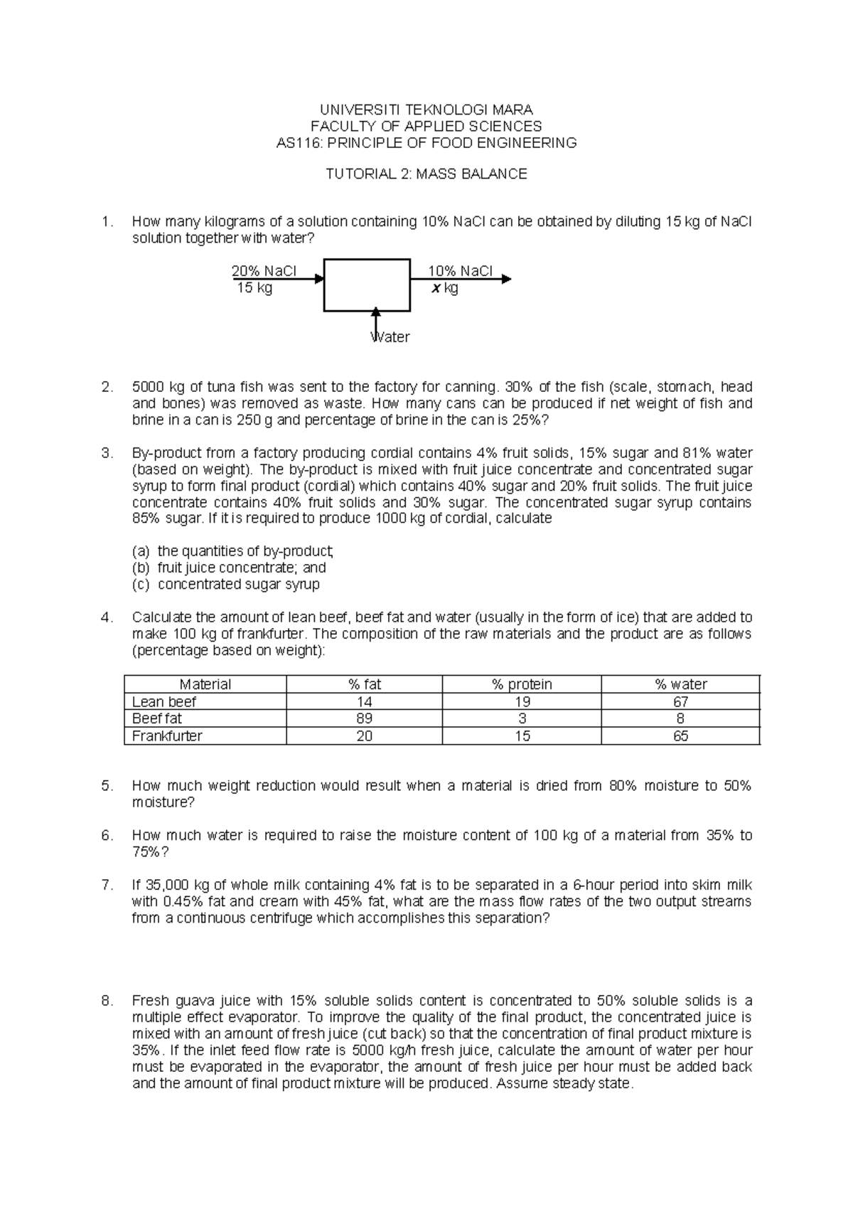 Tuto 2 fst209 - Organic Chemistry - UiTM - Studocu