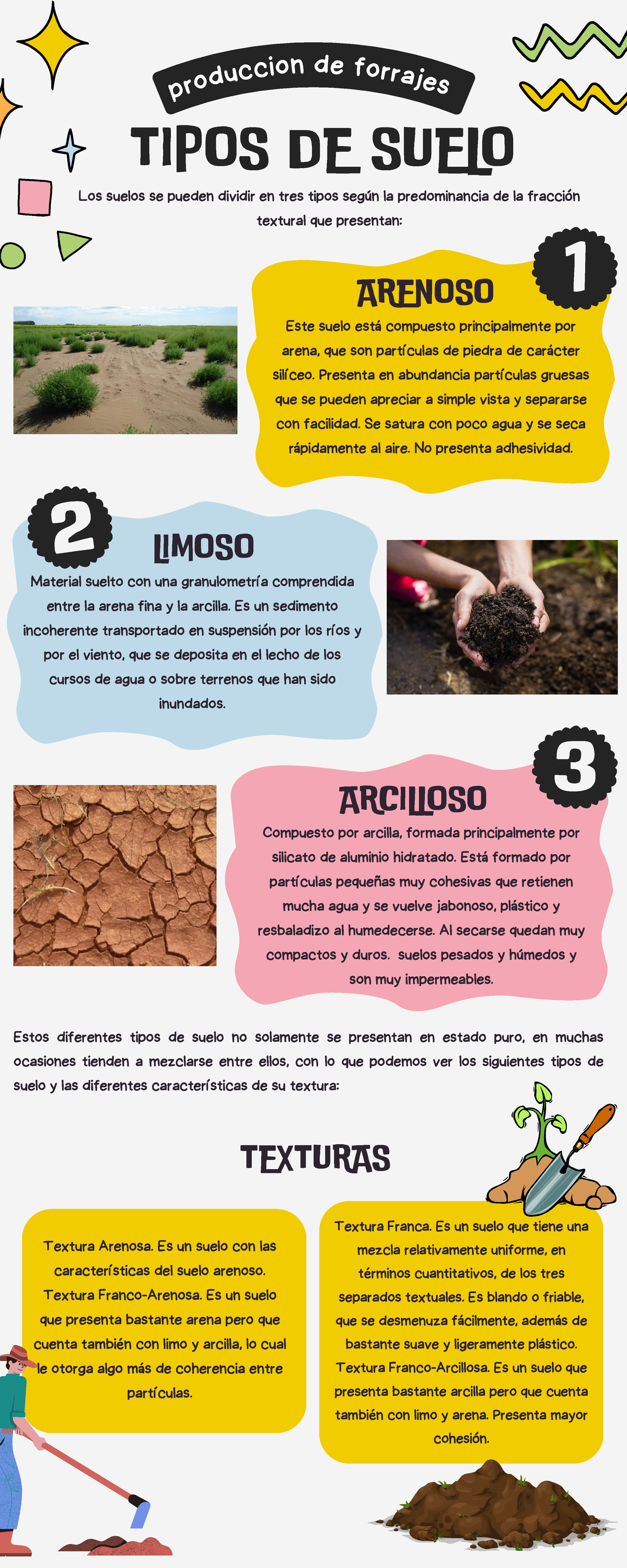 Infografía ciencia - TIPOS DE SUELO 1 3 2 Este suelo está compuesto