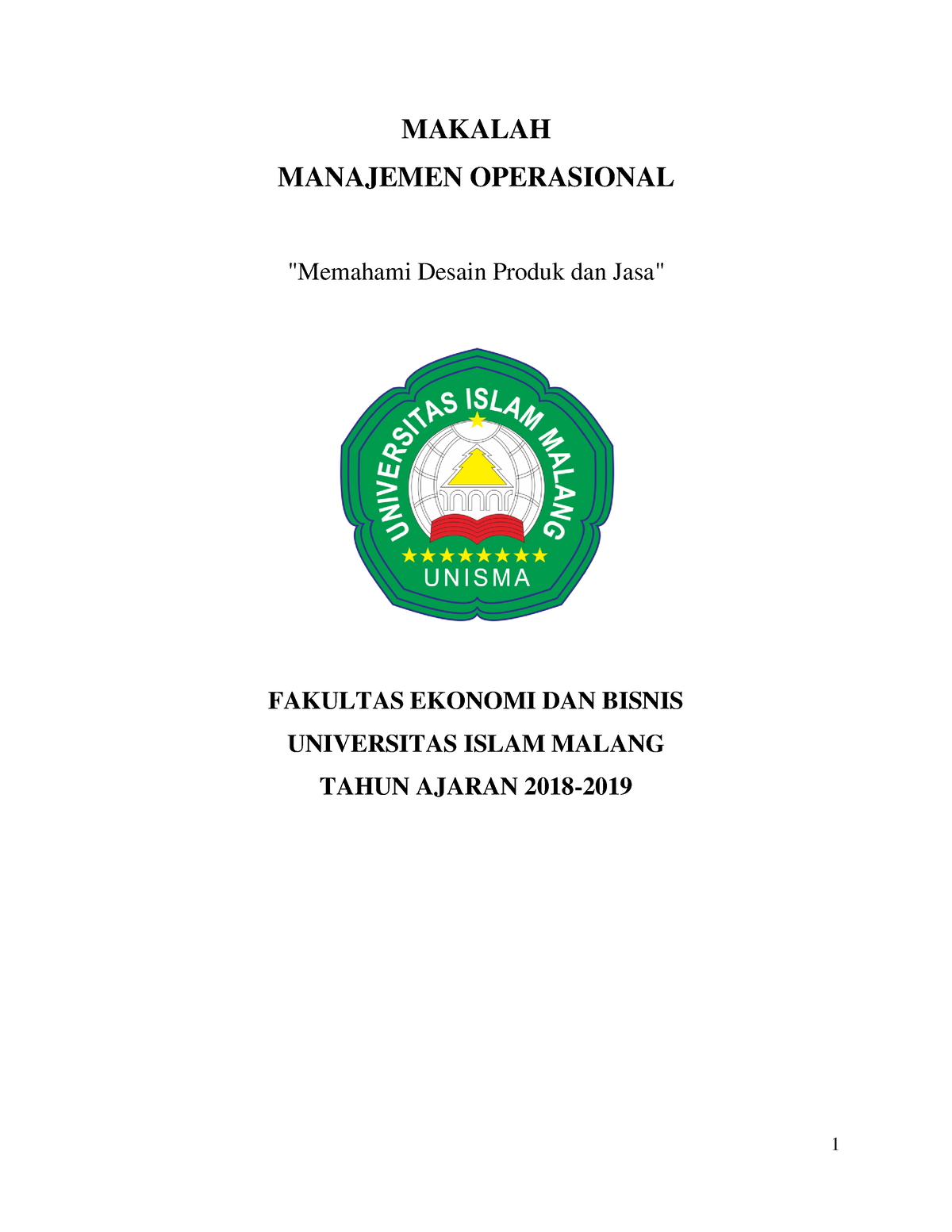 Memahami Desain Produk dan Jasa - MAKALAH MANAJEMEN OPERASIONAL