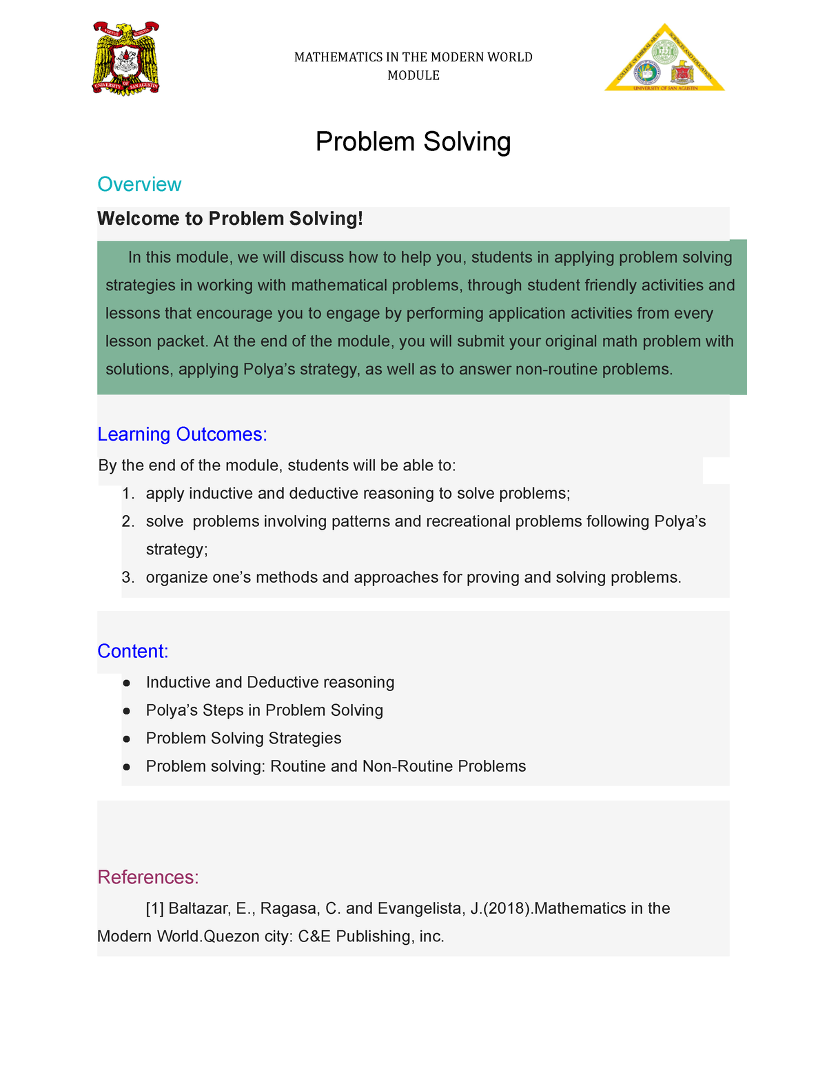 Module 4 Problem Solving 1 - MODULE Problem Solving Overview Welcome To ...