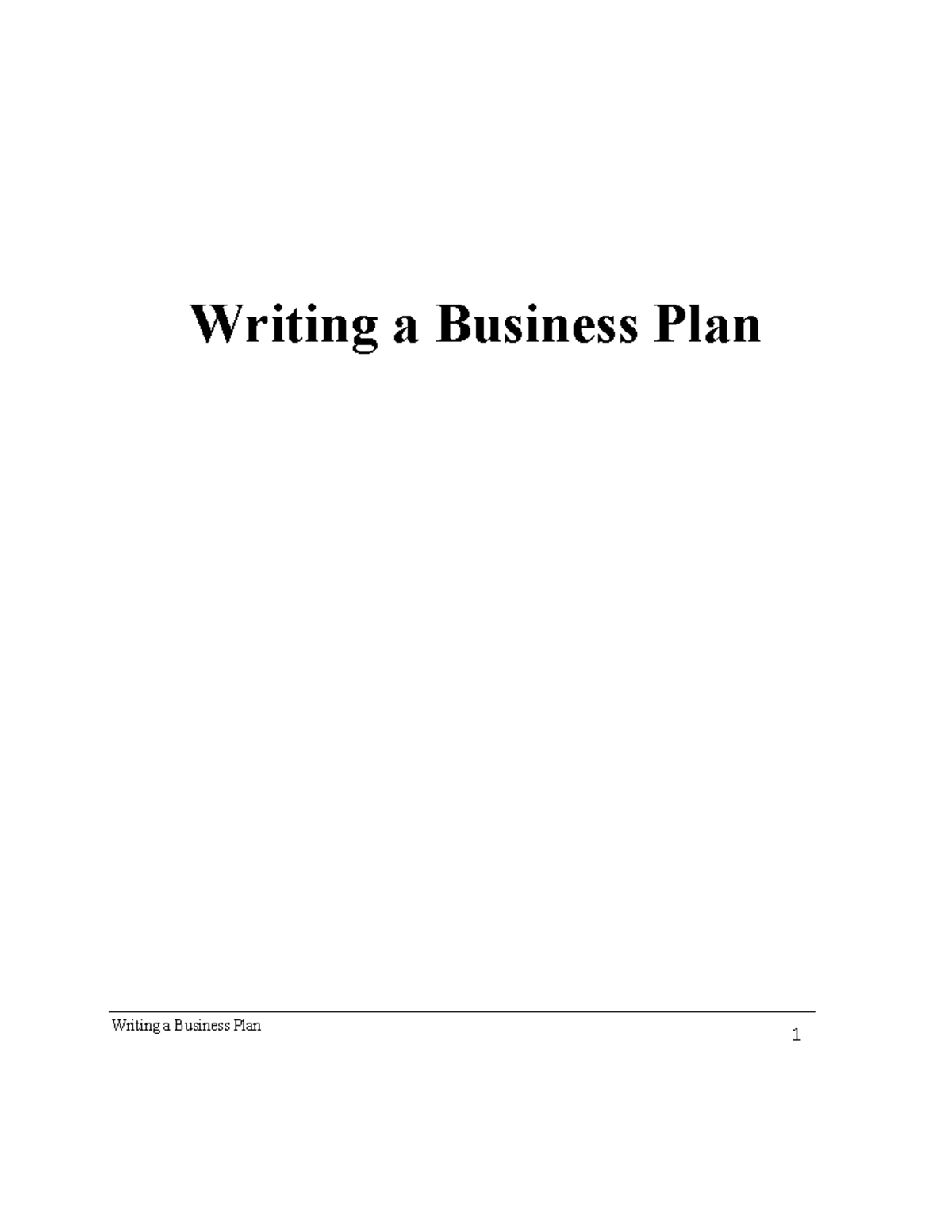 Businessplanoutline - business plan outline - Writing a Business Plan ...