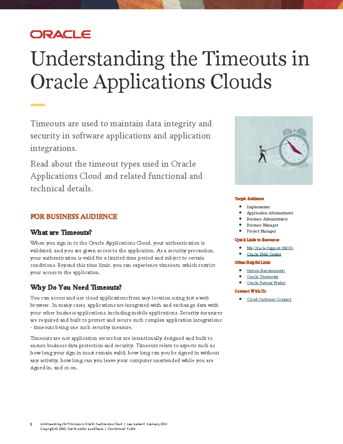 Understanding the Timeouts in Oracle Applications Cloud Read about