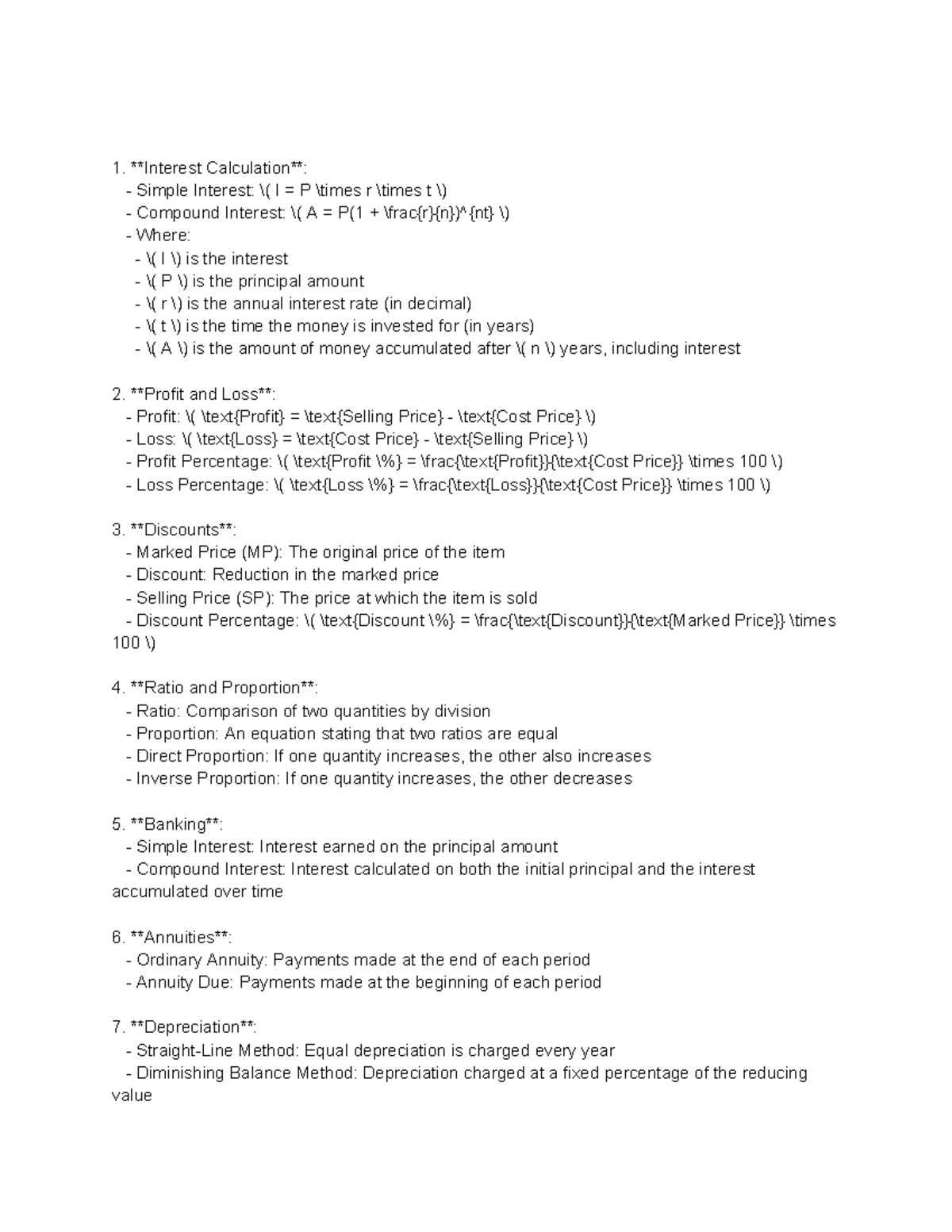 Maths - Business Math lecture for exams - Interest Calculation: Simple ...