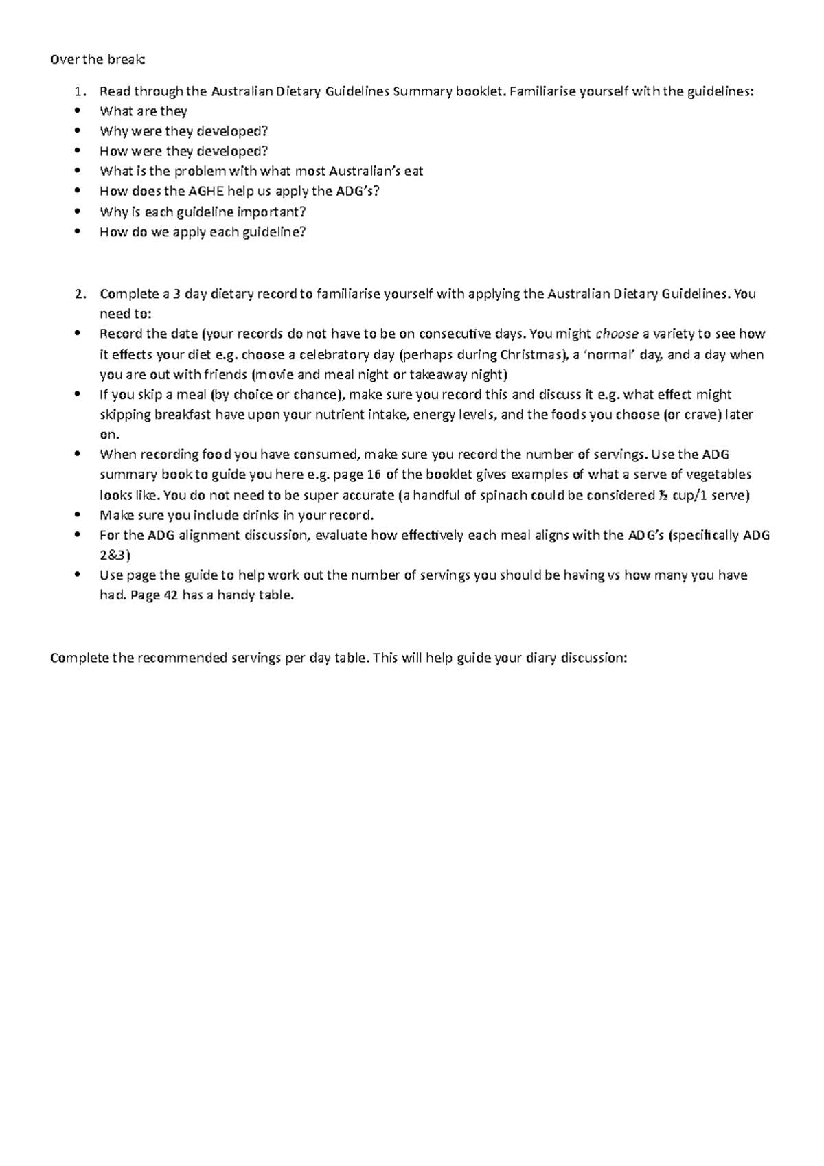 Headstart homework 202223 Over the break Read through the