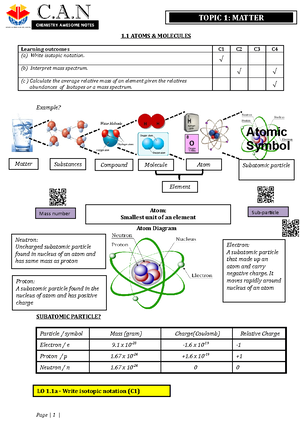 jotter chemistry matriculation experiment 1