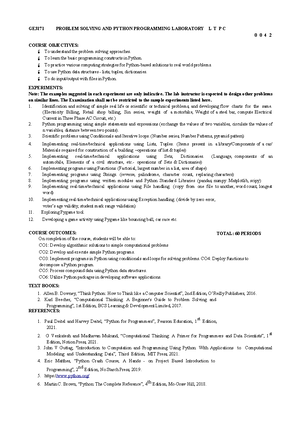 PPS-1st-unit - nice - LECTURE NOTES FOR Problem Solving Through ...