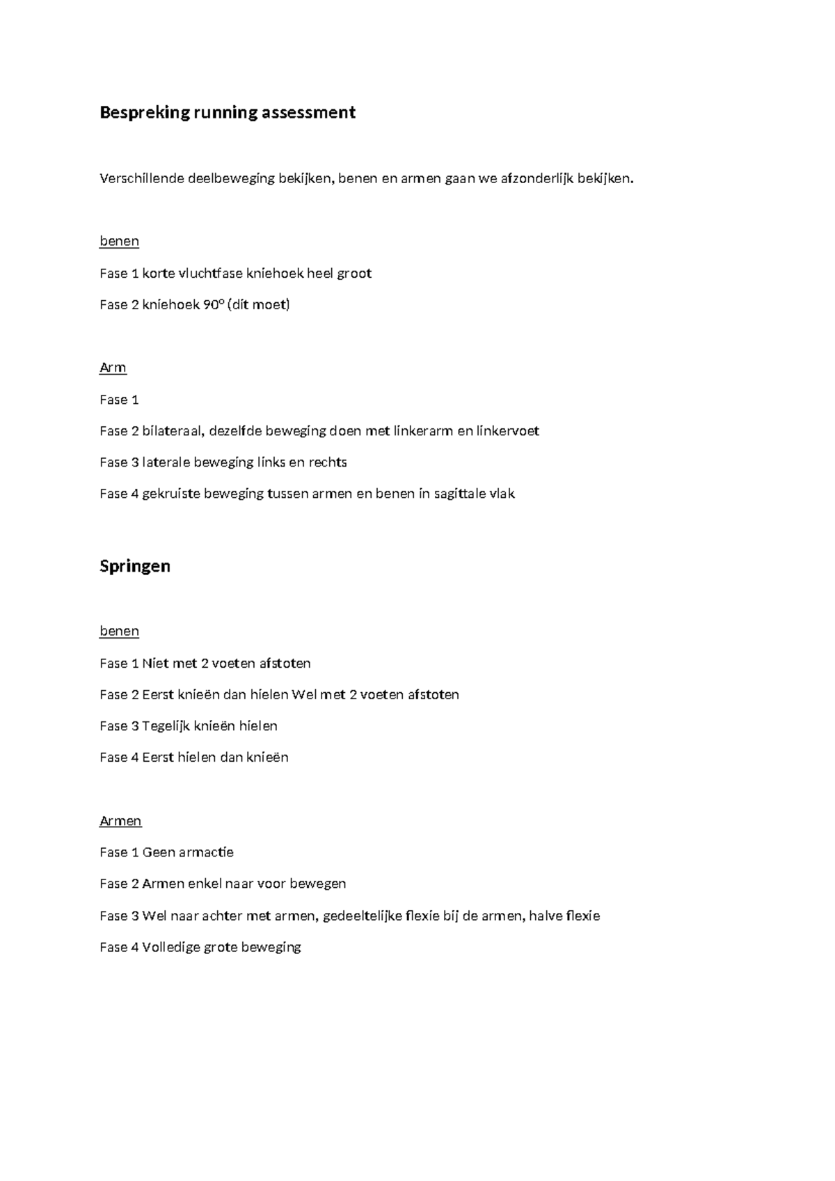 Hulp bij analyse lopen - Bespreking running assessment Verschillende ...