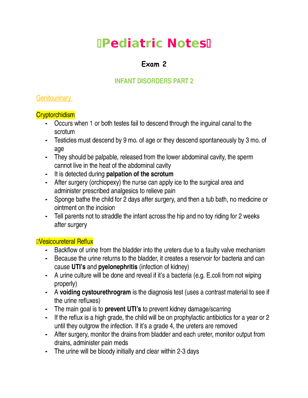pediatrics notes for medical students pdf
