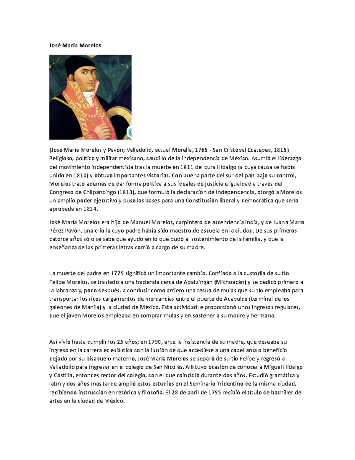 Jose maria morelos biografia - Thumb 1200 1553 