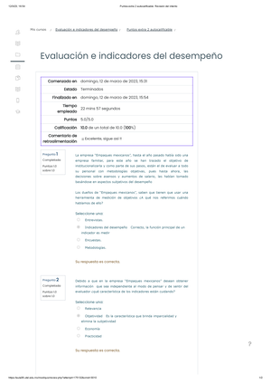 Modalidad De Exámenes Semana 2 Revisión Del Intento - Evaluación E ...