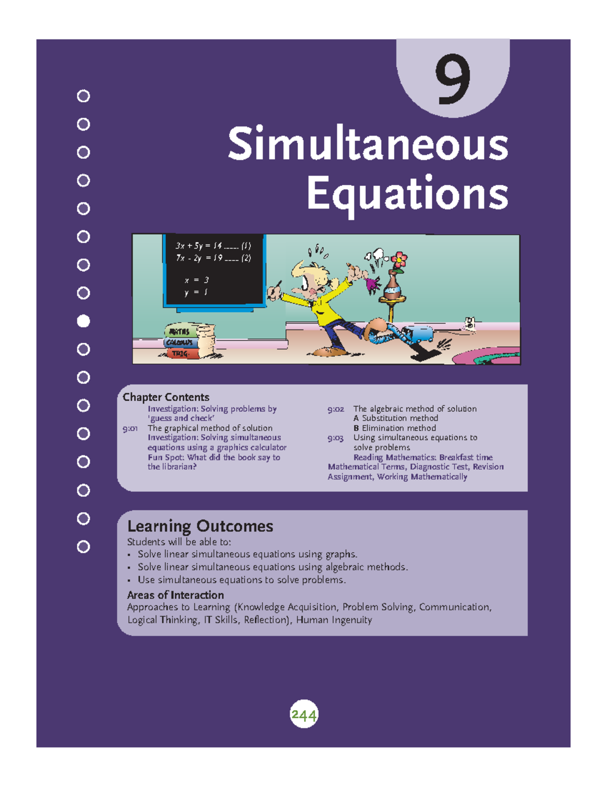 Chapter 9 Simultaneous Equations pg 244 - 262 - Simultaneous Equations ...