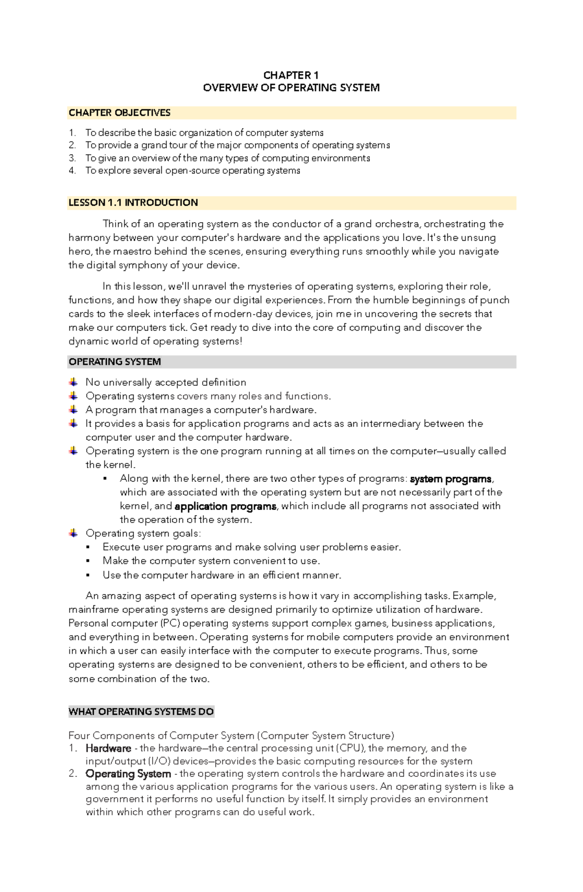 Chapter-1- Overview-OF- Operating- System-updated - CHAPTER 1 OVERVIEW ...