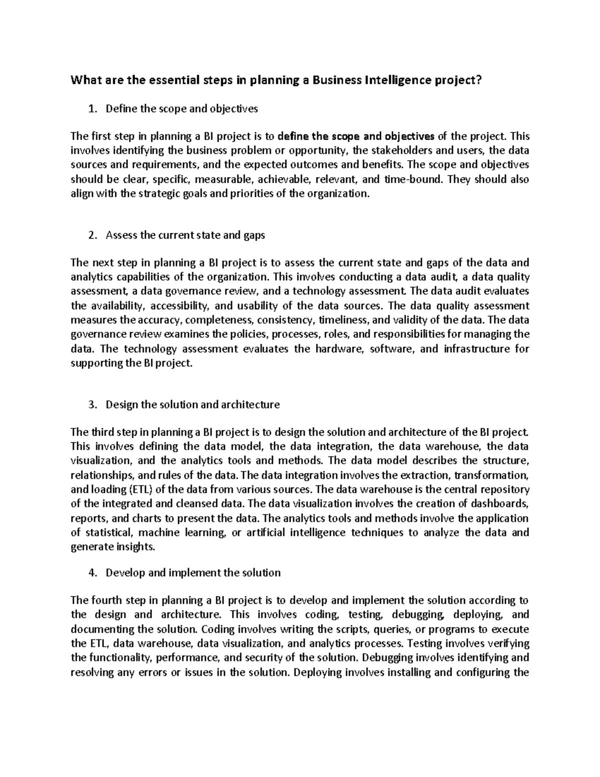 UNIT 2(Notes) - What are the essential steps in planning a Business ...