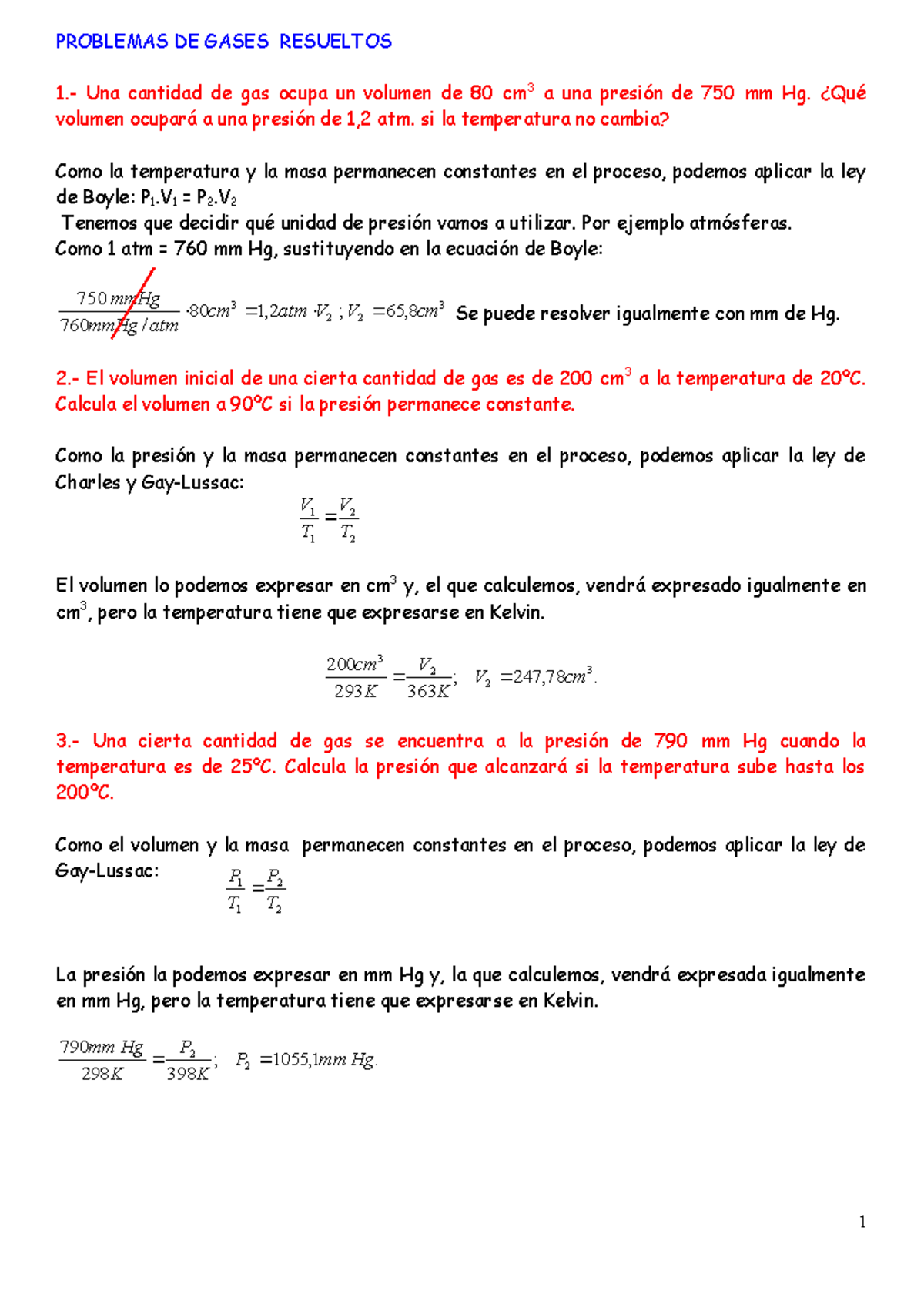 Problemas Resueltos De Gases Ideales - PROBLEMAS DE GASES RESUELTOS 1 ...