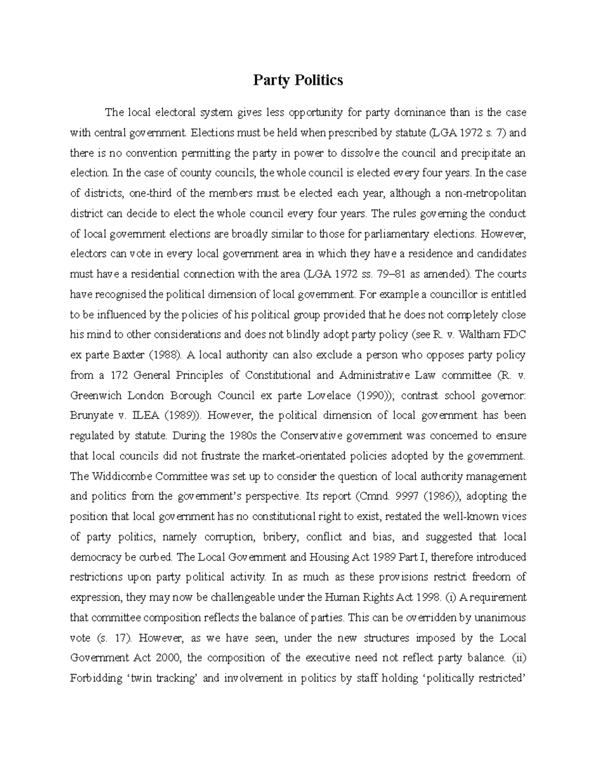 political party classification essay