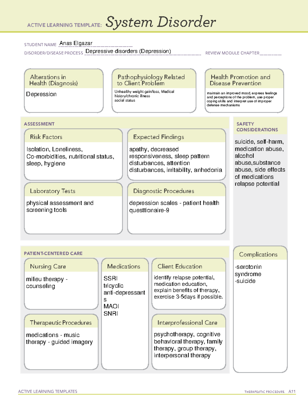 Treatment For Major Depression In Older Adults