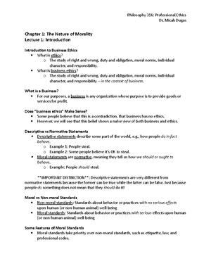 Chapter 7 - Lecture 3 - Dr. Micah Dugas Chapter 7: The Environment ...