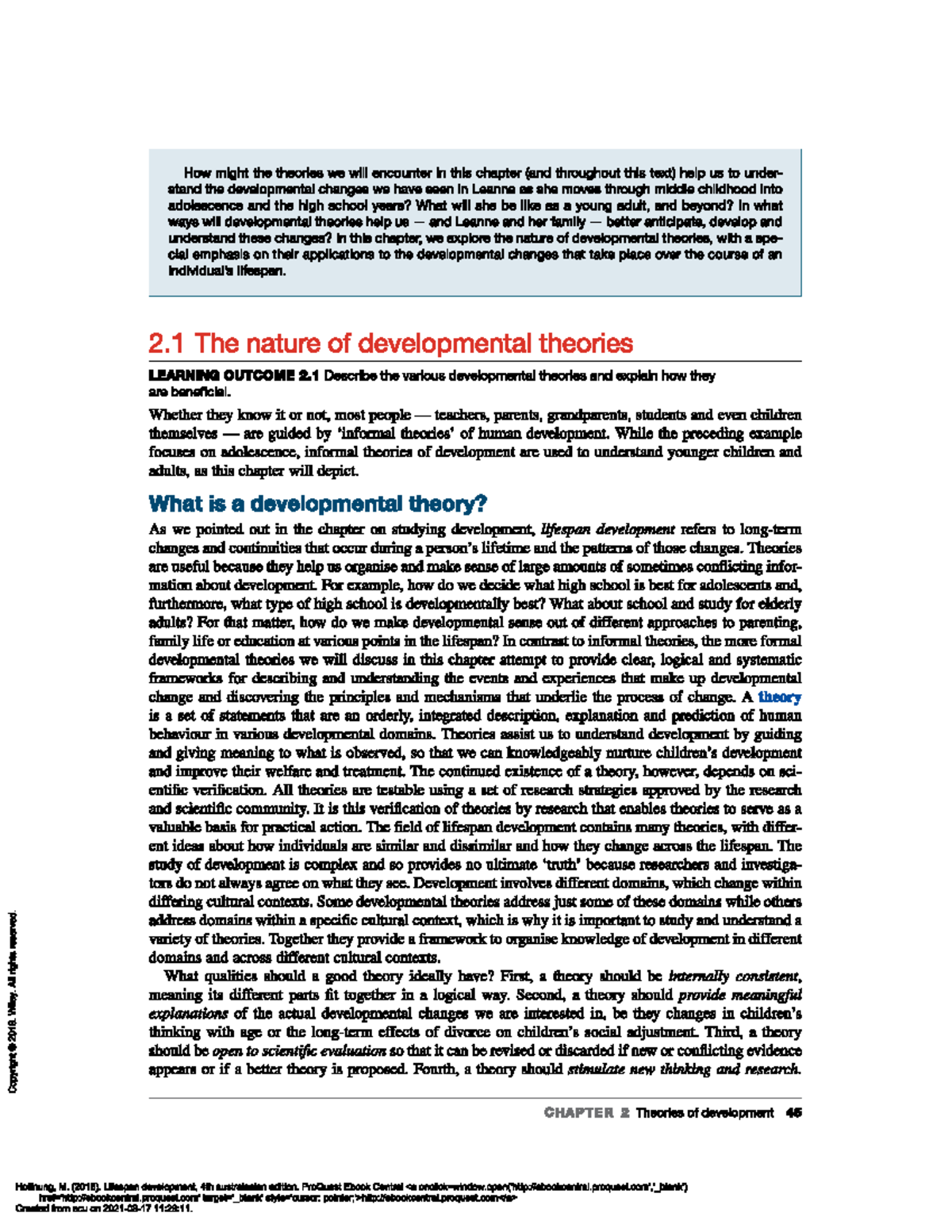 Book chapter 2 - articles needed for the developmental assignment. Use ...