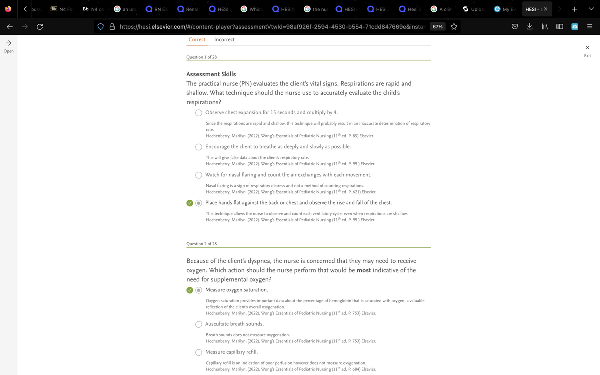 HESI Redmediation Case Study Fundamentals Breathing Patterns NUR