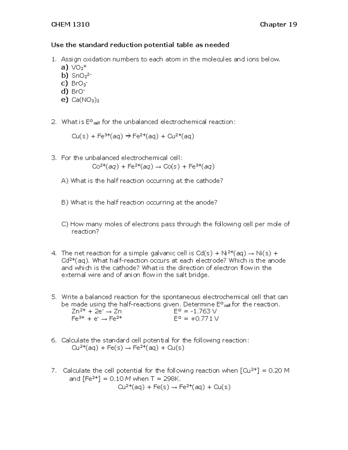 chapter-19-recitation-problems-chem-1310-chapter-19-use-the-standard